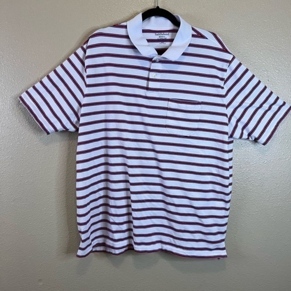 Saddlebred big and tall comfort flex 2x red white blue stripe